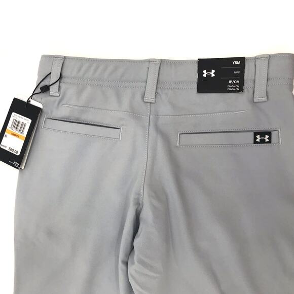 Under Armour Boys Gray Baseball Pants Adjustable Waist Youth Small - Picture 7 of 8